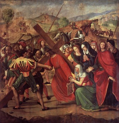 La processione al Calvario, c.1505 da Ridolfo , Il Ghirlandaio